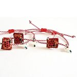 Υφασμάτινο βραχιόλι-μαρτάκι πασχαλίτσα