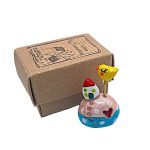 Μινιατούρα πουλάκι-σπίτι papier-mâchê