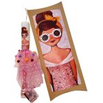 Λαμπάδα χειροποίητη με φόρεμα