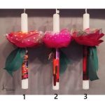 Λαμπάδα χειροποίητη λουλούδι