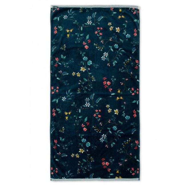 Πετσέτα σώματος Les Fleurs Dark Blue 70x140