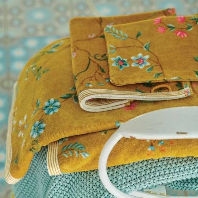 Πετσέτα σώματος Les Fleurs Yellow 70x140 - Image 2