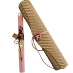 Λαμπάδα χειροποίητη με μενταγιόν λουλούδι