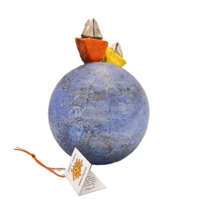 Διακοσμητική σφαίρα καραβάκια papier mâché - Image 2