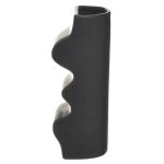 Βάζο μαύρο κυματοειδές