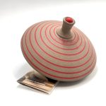 Χειροποίητη κεραμική σβούρα μεγάλη γκρι (0105)