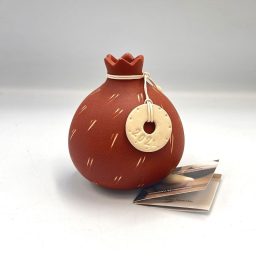 Χειροποίητο κεραμικό ρόδι μικρό καφέ (00113)