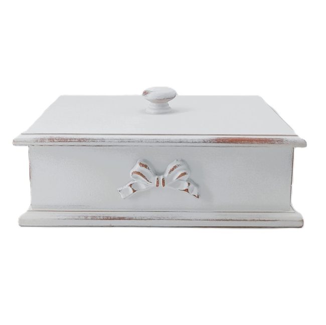 Διακοσμητικό Κουτί Choco Shabby White - Image 3