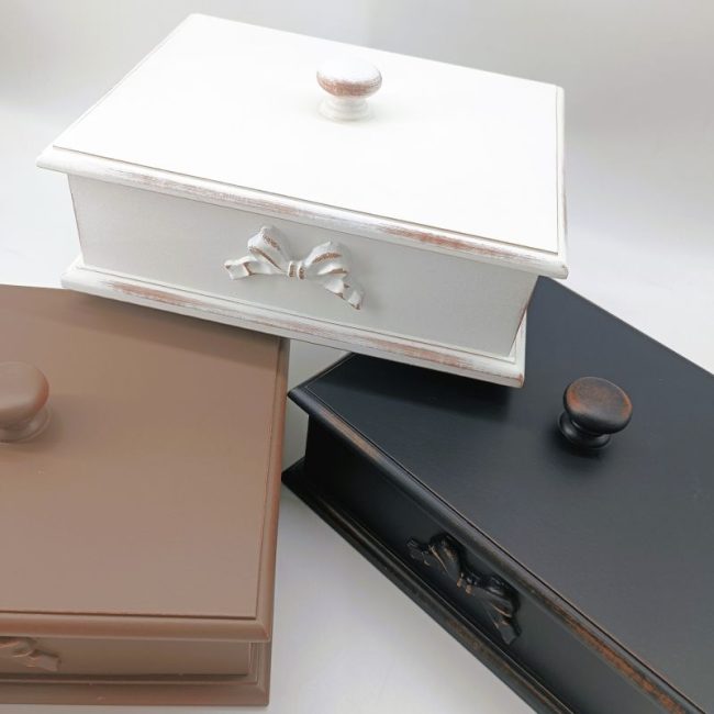 Διακοσμητικό Κουτί Choco Shabby White - Image 4