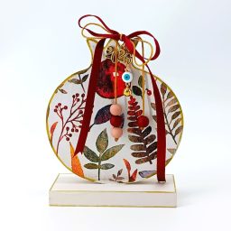 Χριστουγεννιάτικο ξύλινο ρόδι - γούρι