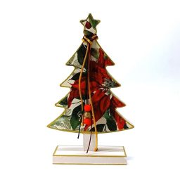 Χριστουγεννιάτικο ξύλινο δέντρο - γούρι