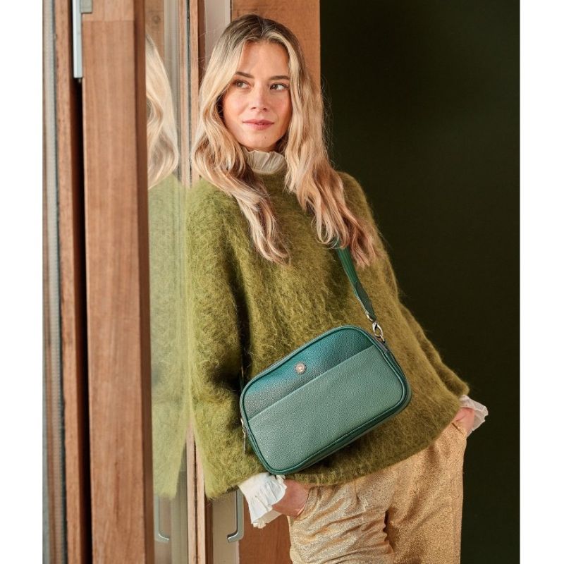 Τσάντα ώμου/χιαστί Frida Cross Body Bag Medium Green - Image 4