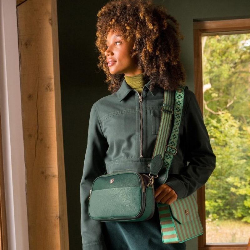 Τσάντα ώμου/χιαστί Frida Cross Body Bag Medium Green - Image 5