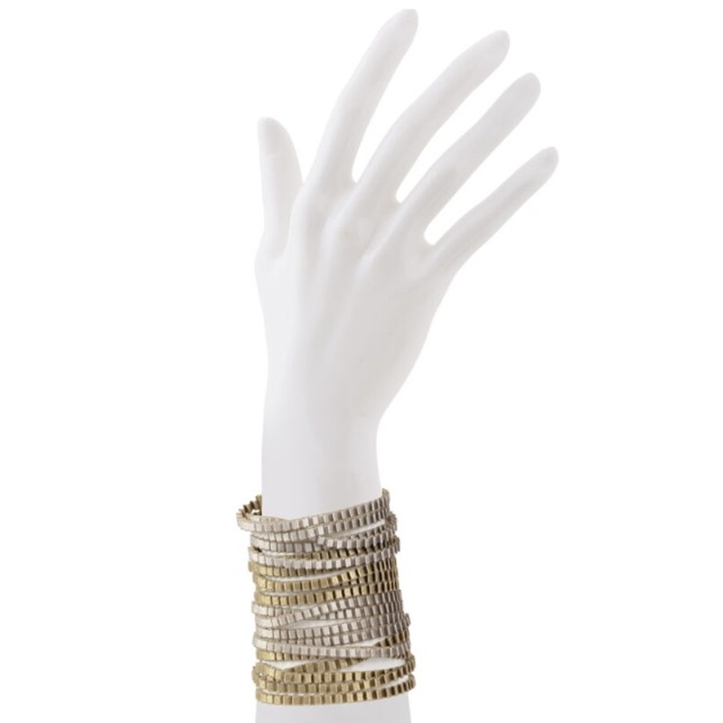 ΒΡΑΧΙΟΛΙ ΜΑΝΣΕΤΑ Χρυσό-Ασημί NEOS-320