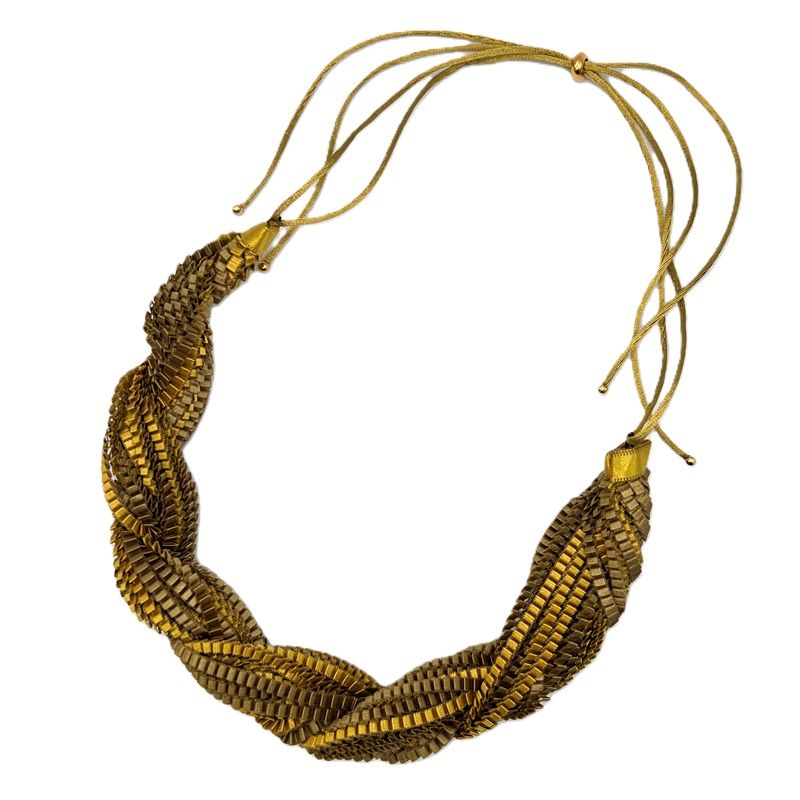 ΚΟΛΙΕ Χρυσό-Χακί RU-6075