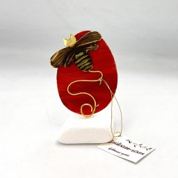 Αυγό κόκκινο με μελισσούλα μικρό