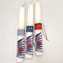 Λαμπάδα με ψαράκια οβάλ