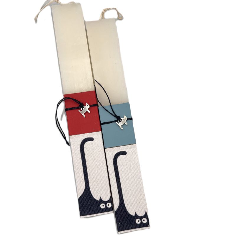 Λαμπάδα πλακέ με γατούλα