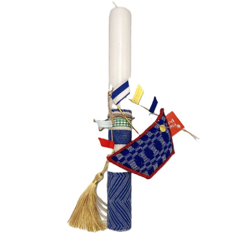 Λαμπάδα με υφαντό καραβάκι - Image 5