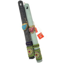 Λαμπάδα με μακραμέ μενταγιόν