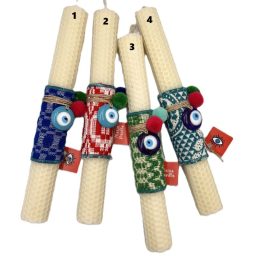 Λαμπάδα υφαντό με ματάκι