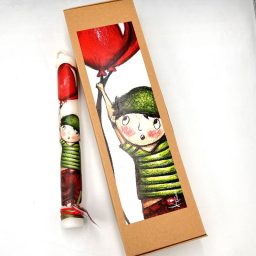 Λαμπάδα χειροποίητη αγοράκι μπαλόνι (040)