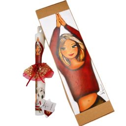 Λαμπάδα χειροποίητη με φόρεμα (733)