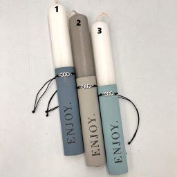 Λαμπαδάκι οβάλ ENJOY με βραχιολάκι αλυσίδα