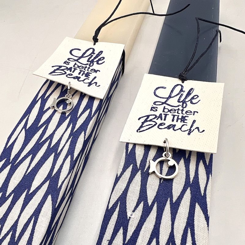 Λαμπάδα με μεταλλικό διακοσμητικό ψαράκι - Image 2