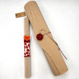 Λαμπάδα με καρφίτσα καρδιά