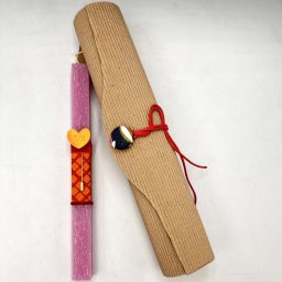 Λαμπάδα με καρφίτσα καρδιά