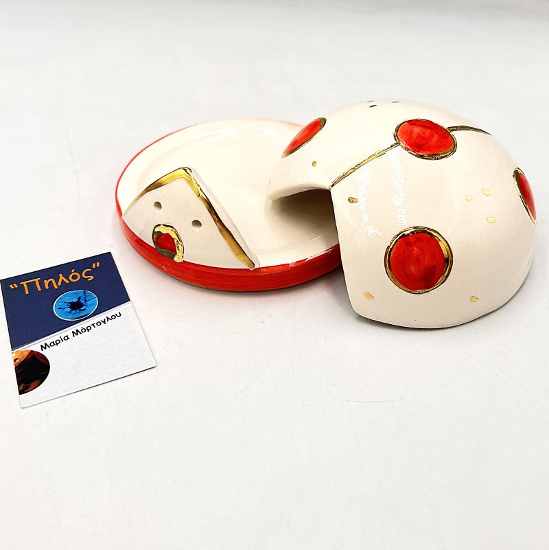 Χειροποίητη κεραμική πασχαλίτσα-κουτί - Image 2