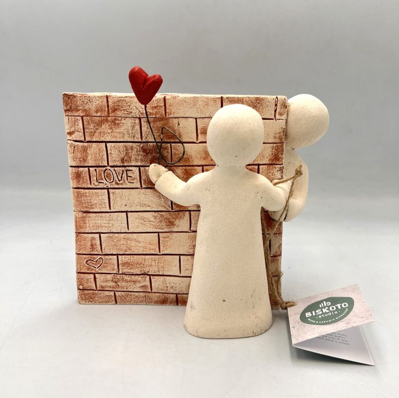 Χειροποίητο κεραμικό ζευγάρι-τοίχος "LOVE"