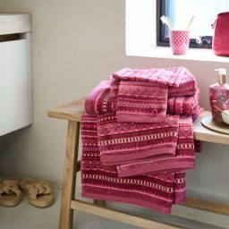 Πετσέτα χεριών Geometric Print Dark Pink 30x50